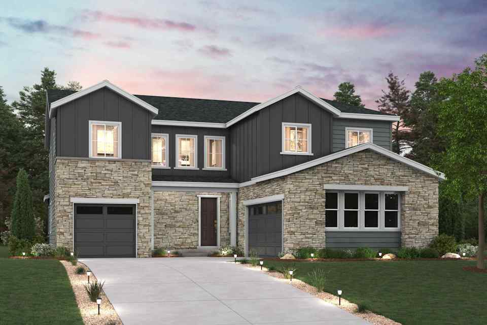 A house with a driveway.