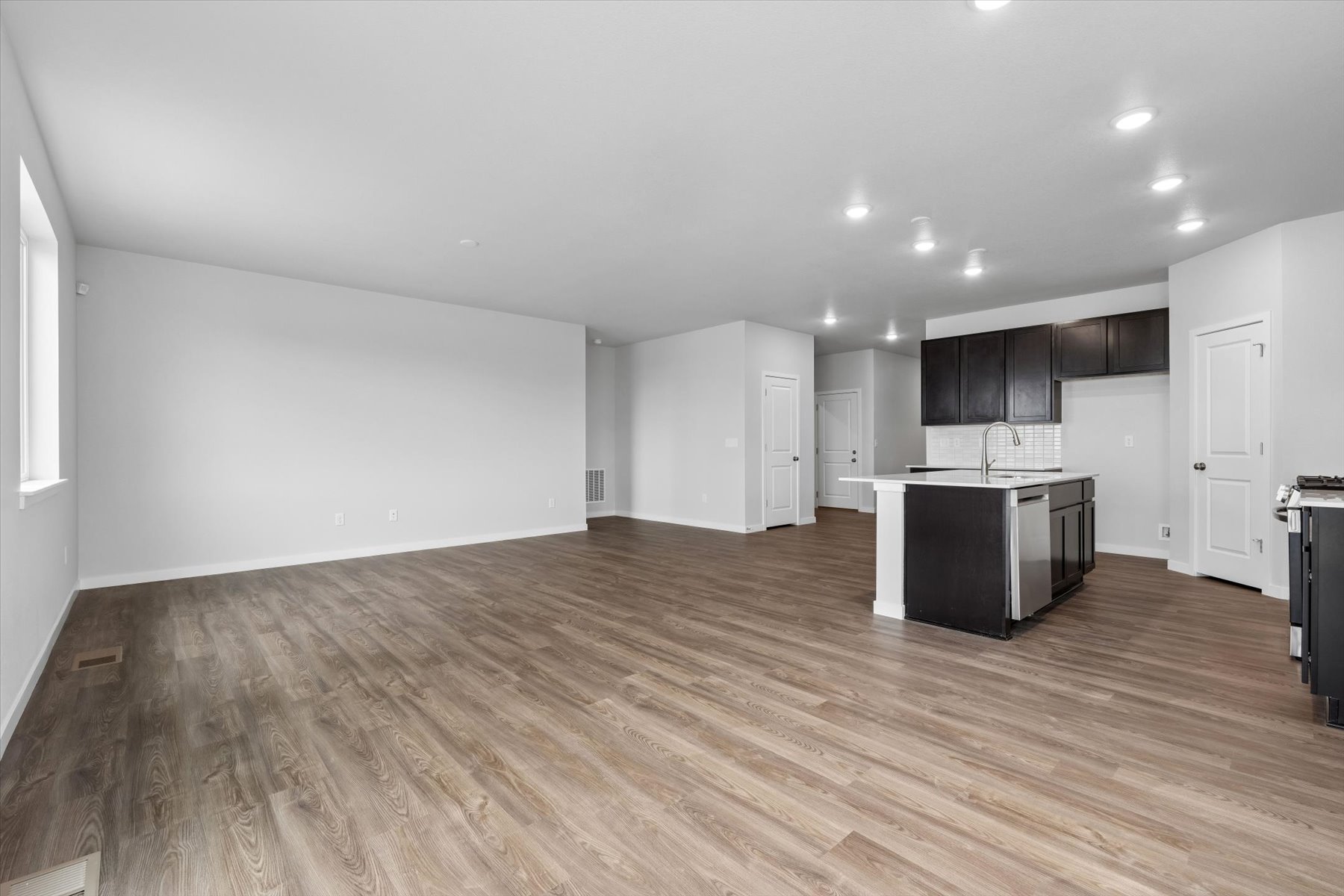 A large empty kitchen.