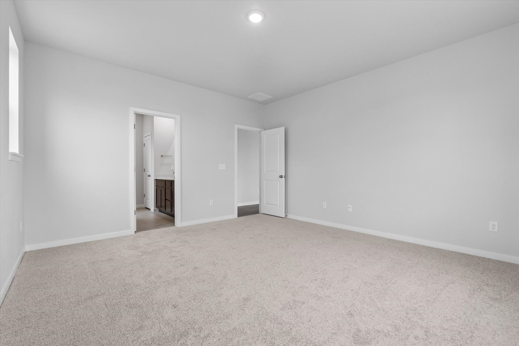 A room with white walls.