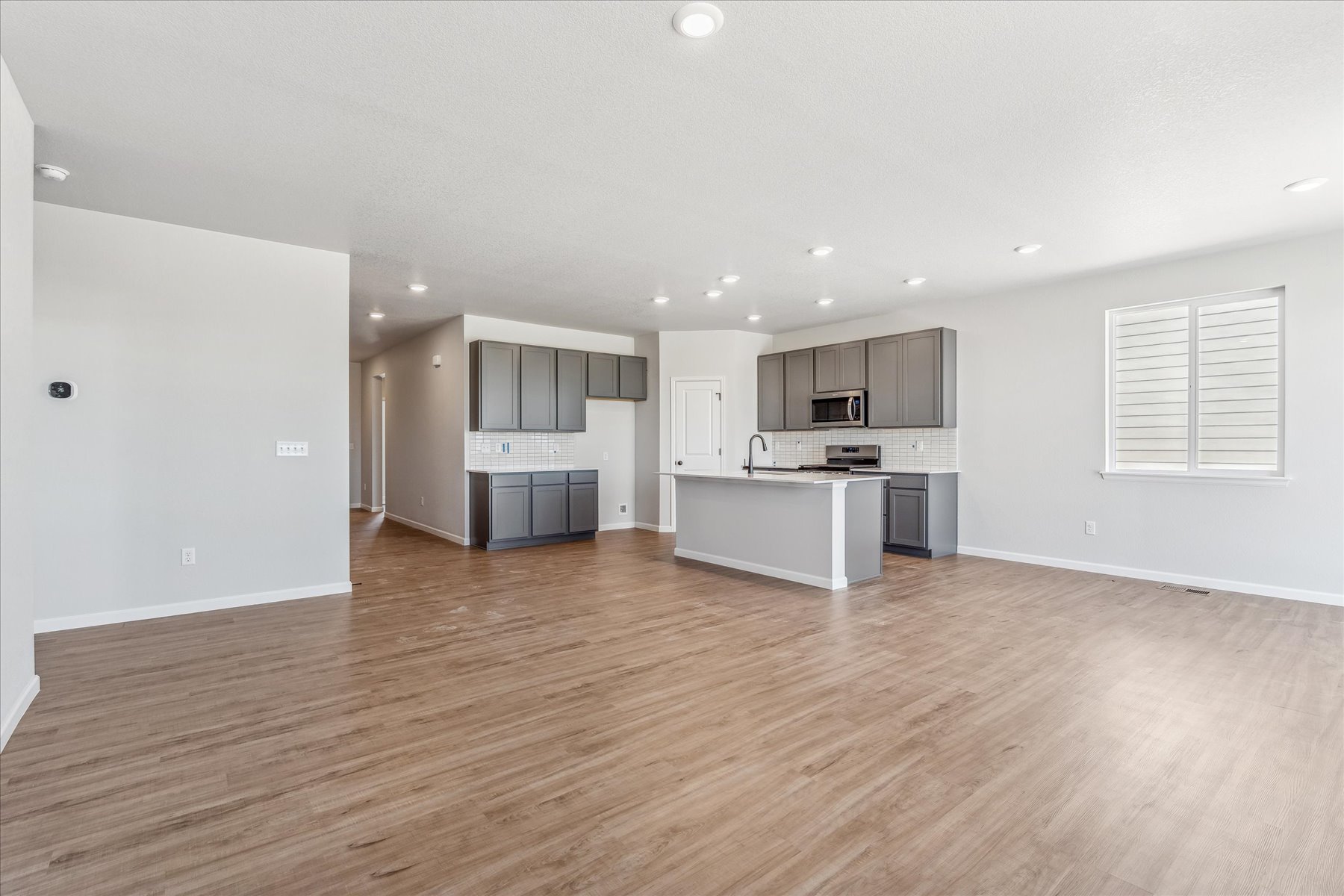 A large empty kitchen.