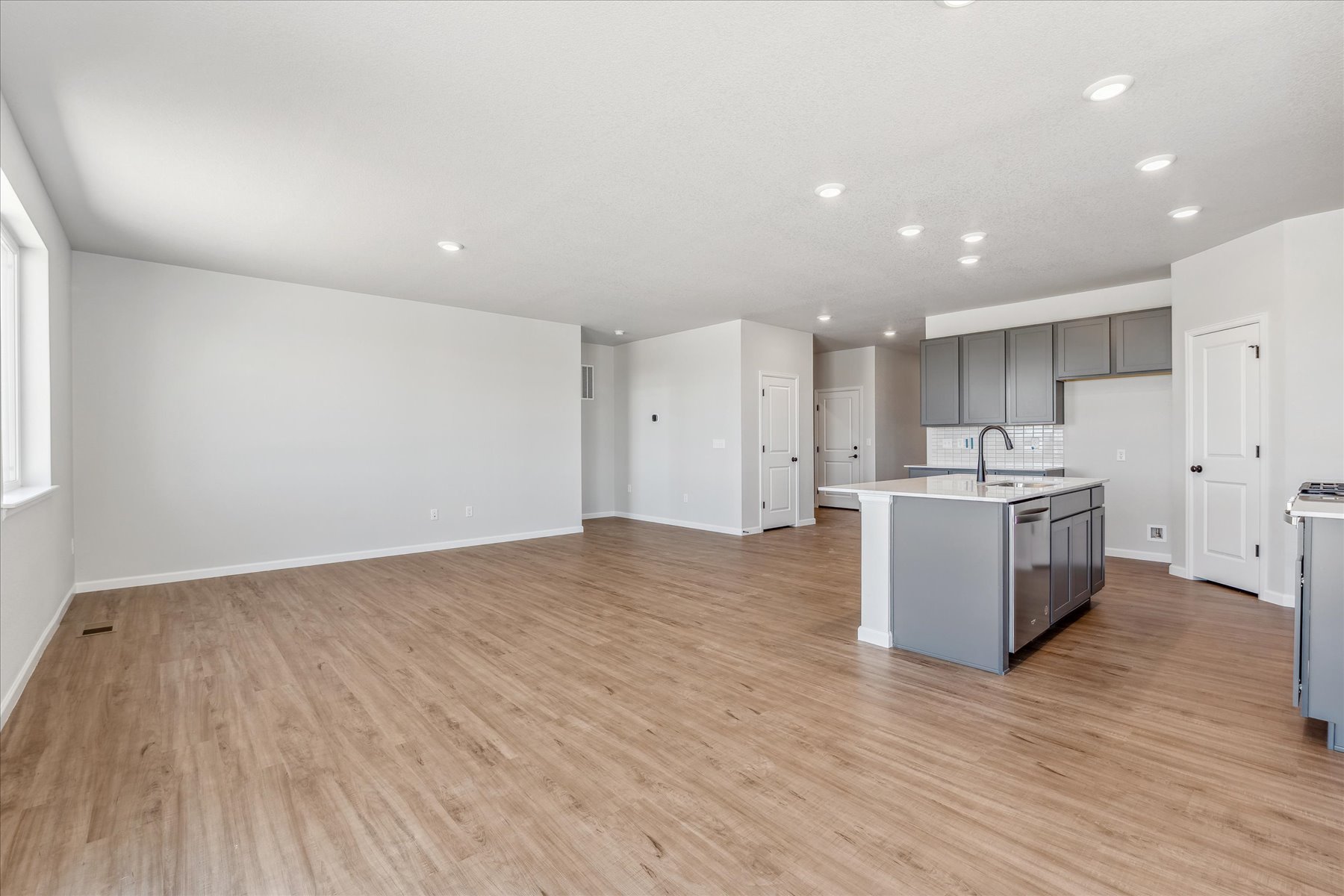 A large empty kitchen.