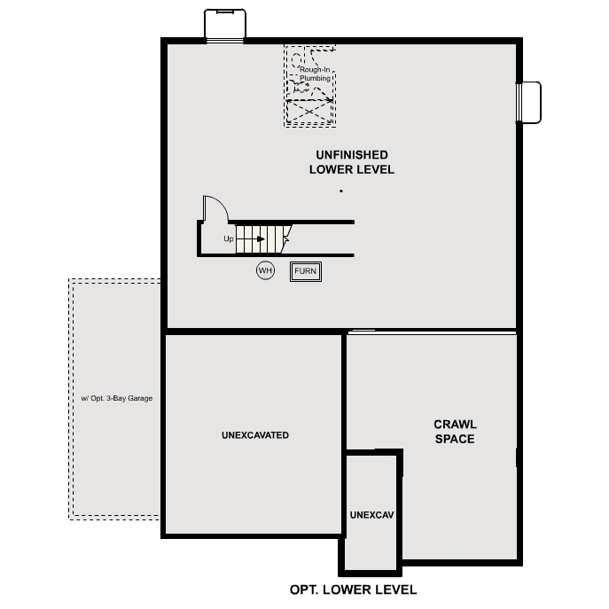 Diagram. Cimarron Floorplan, Basement Option