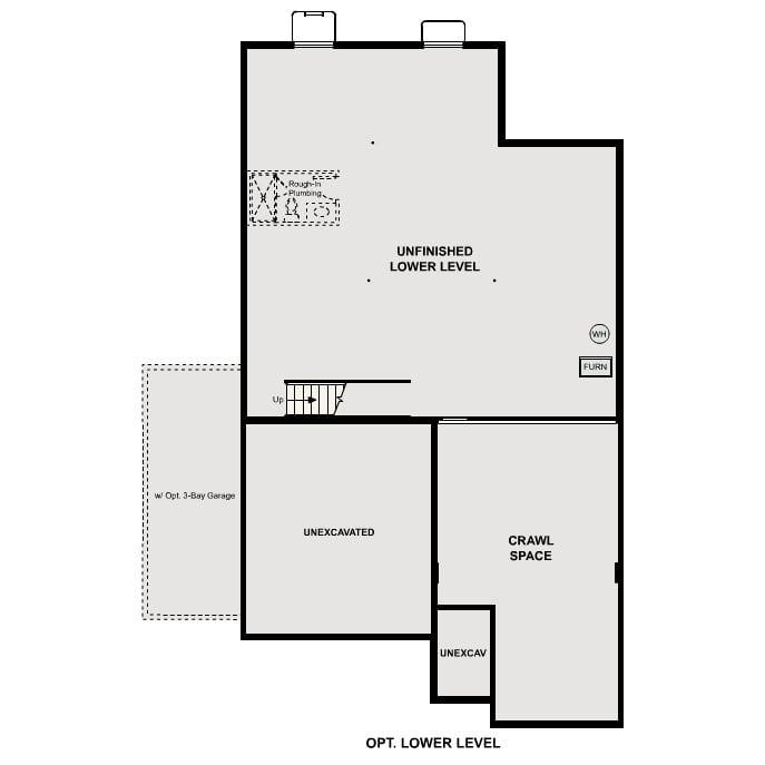 Diagram. Livingston Floorplan, Basement Option