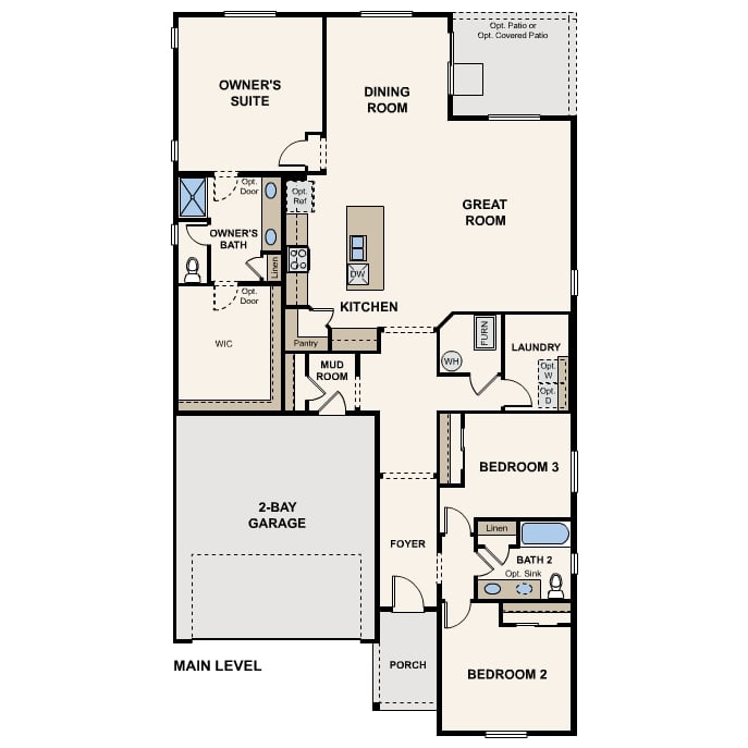 Diagram, engineering drawing. Livingston Floorplan, Main Level