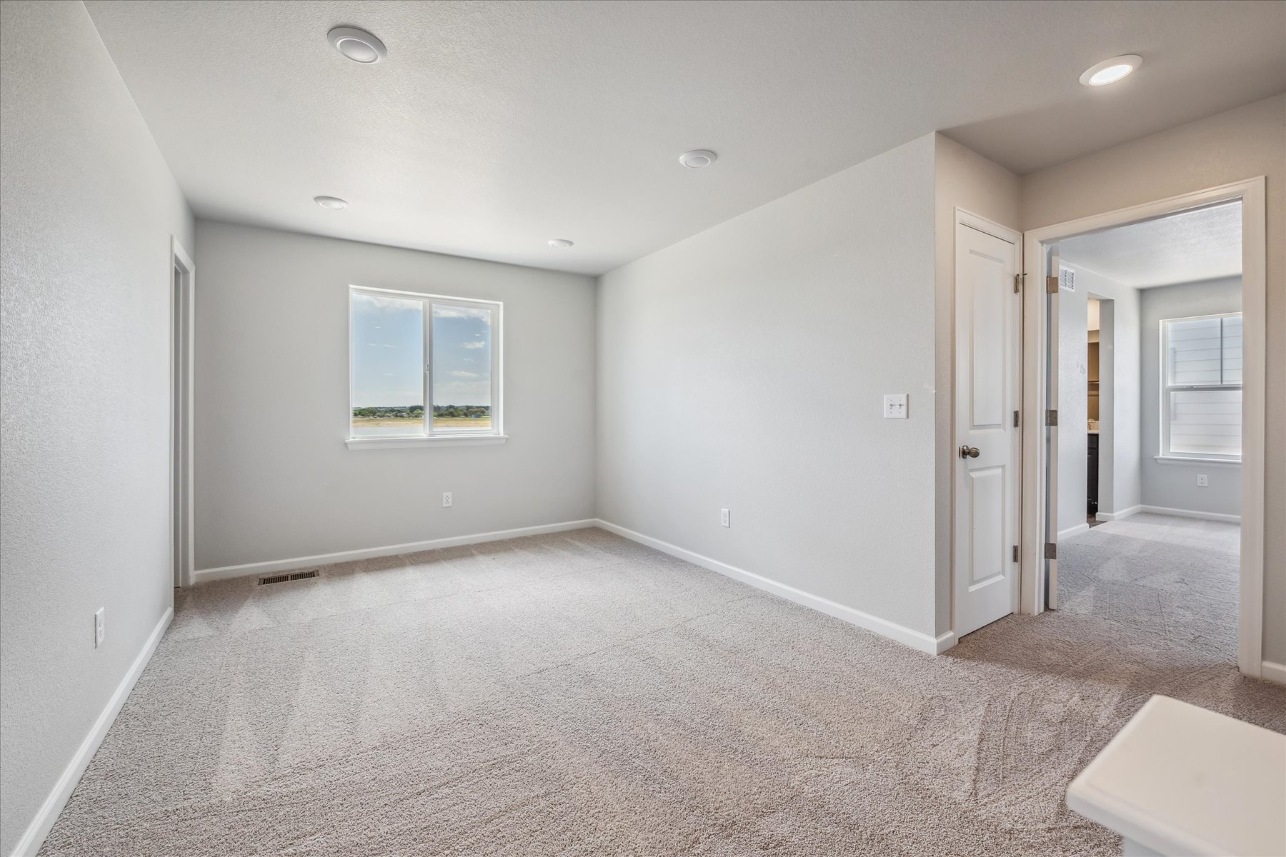 A room with white walls.