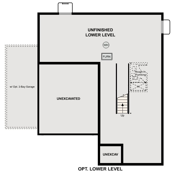 Diagram. Marion Floorplan, Basement Option