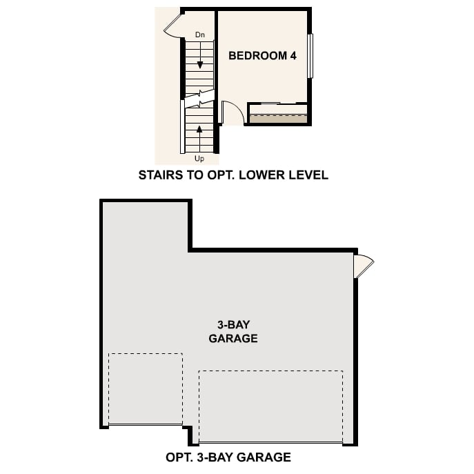 Diagram, engineering drawing. Marion Floorplan, Main Level Options