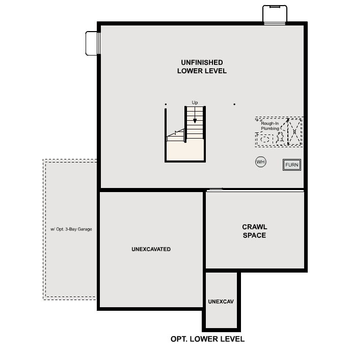Diagram. Tahoe Floorplan, Basement Option