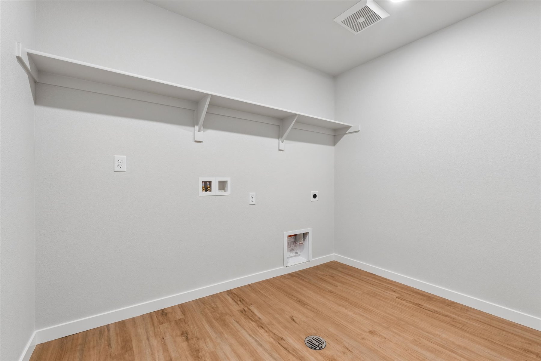 A room with white walls.