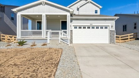 A house with a garage.
