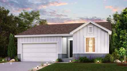 A house with a garage.