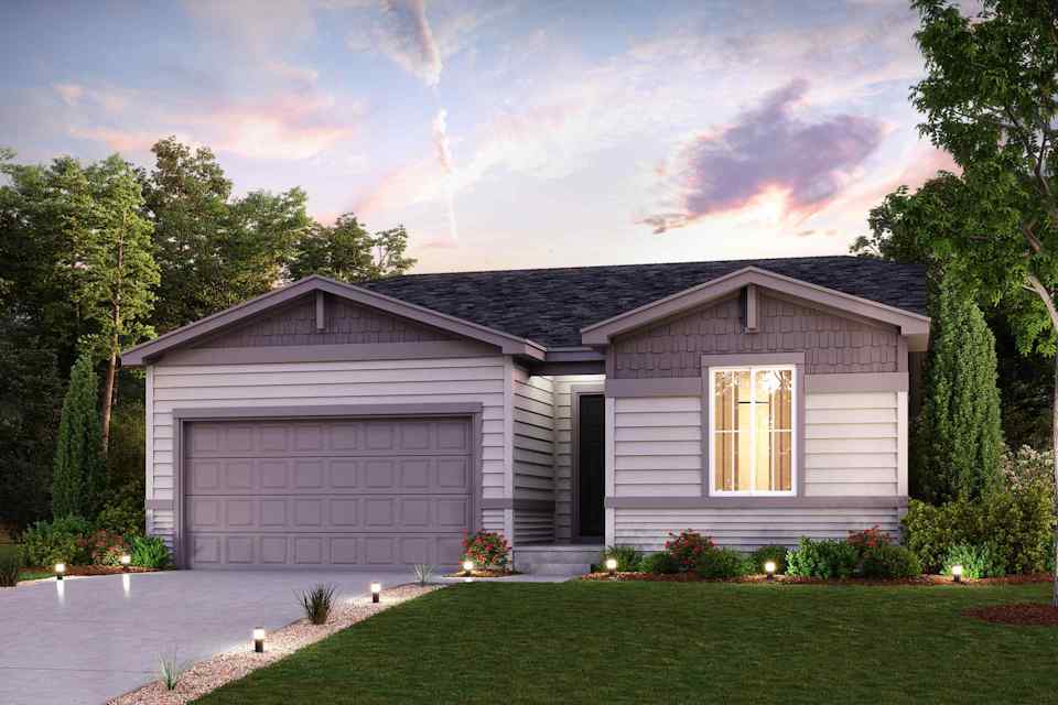 A house with a garage.