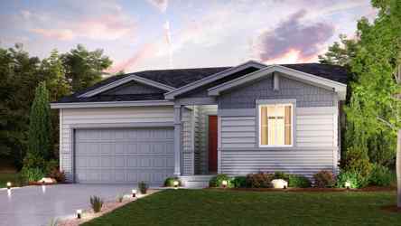 A house with a garage.