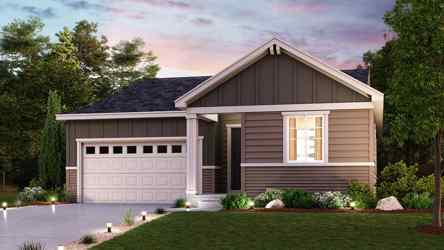 A house with a lawn and trees.