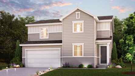 A house with a garage.