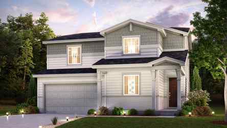 A house with a garage.