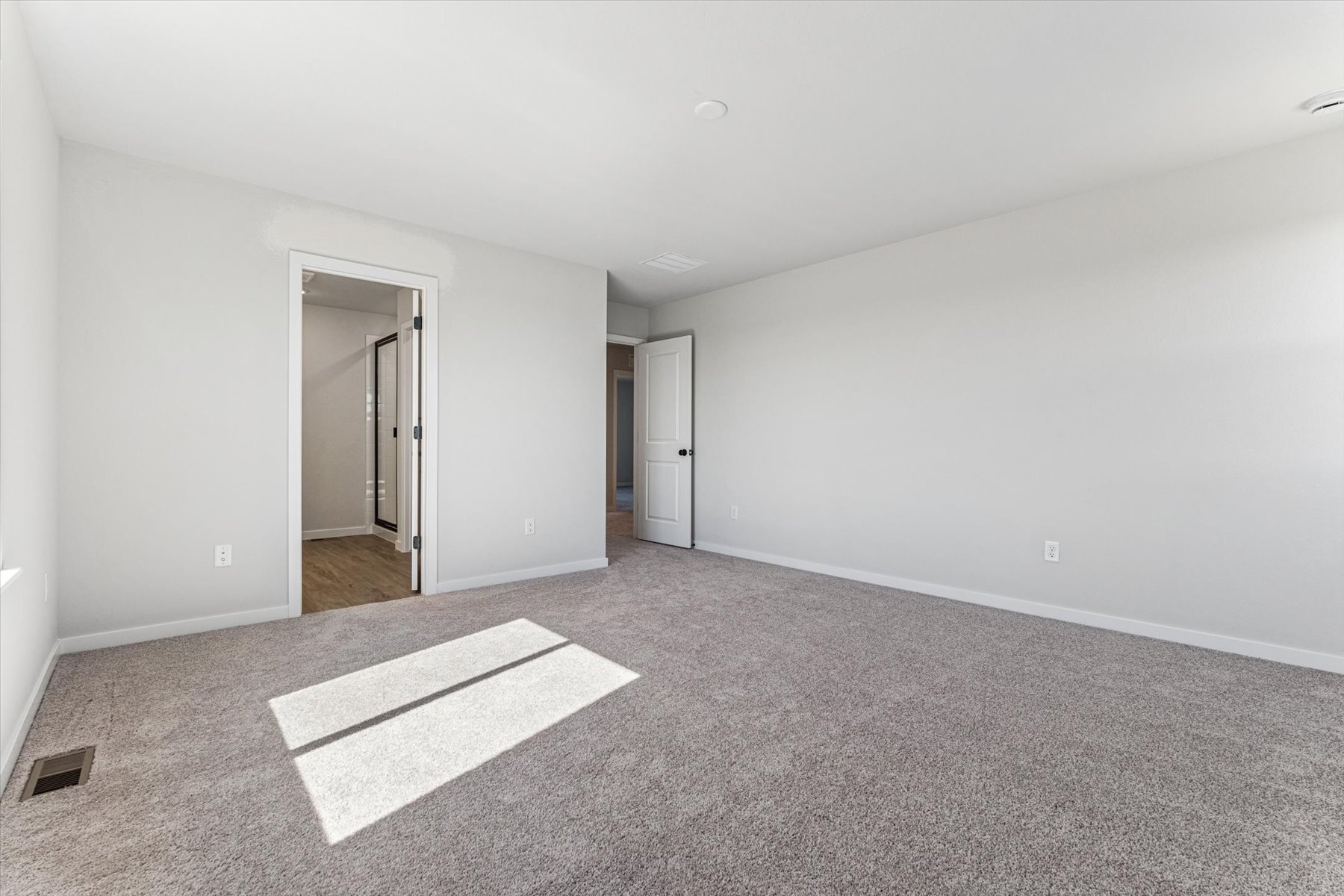 A room with white walls.