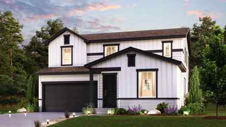 A house with a large front yard.