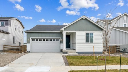 A house with a garage.