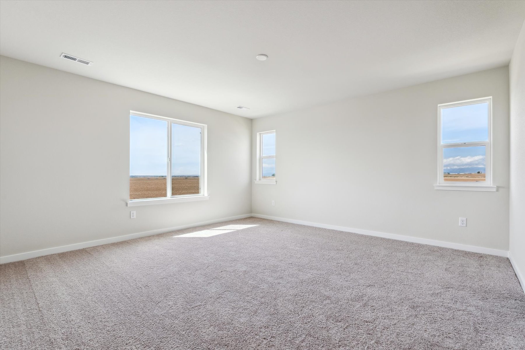 A room with windows.