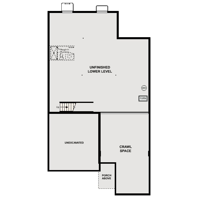 Diagram. Livingston Floorplan, Standard Basement