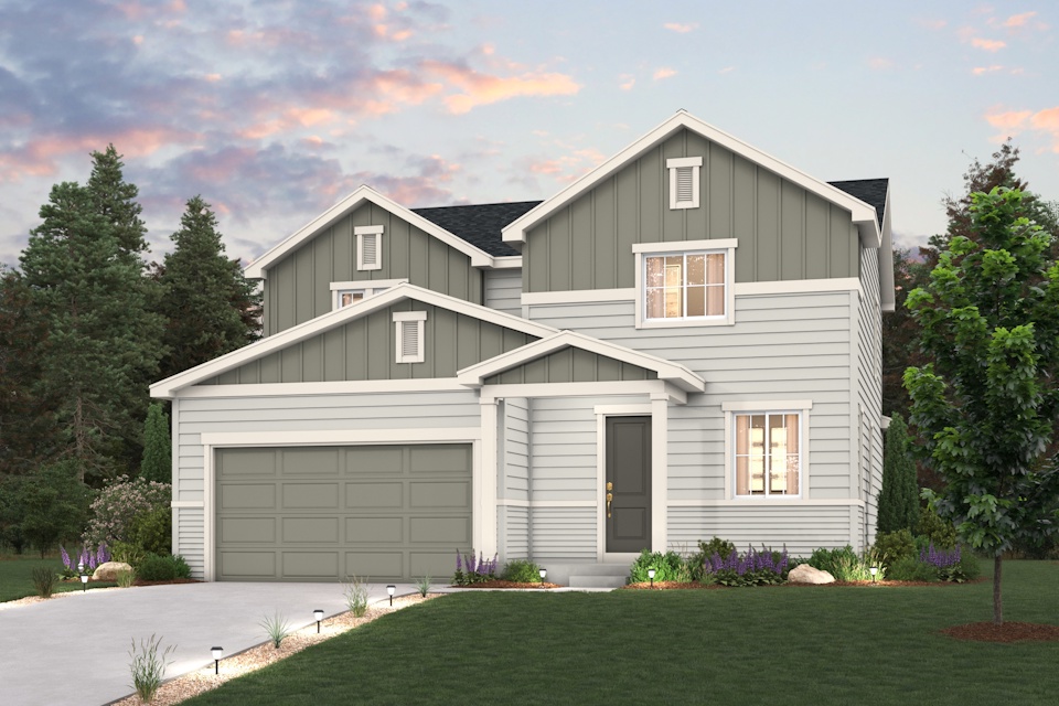 A house with a garage.