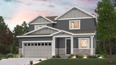 A house with a garage.