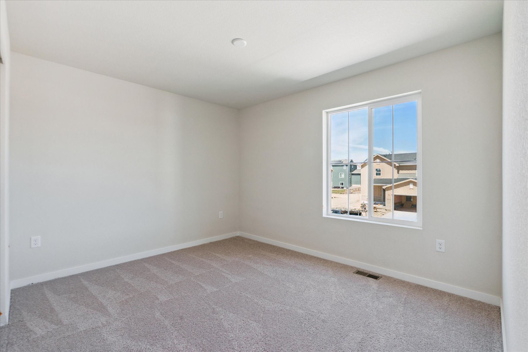 A room with a window.