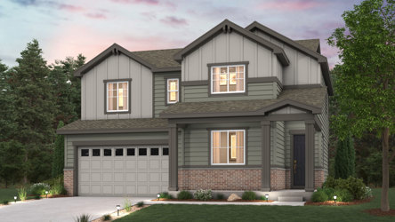 A house with a garage.