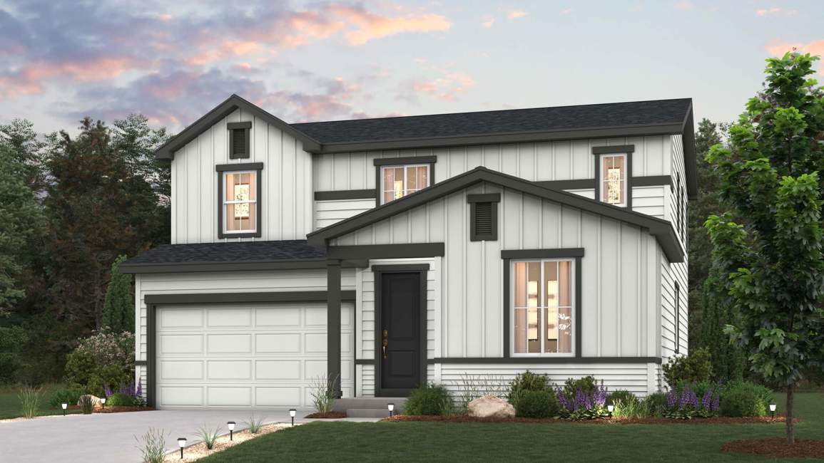 A house with a driveway.