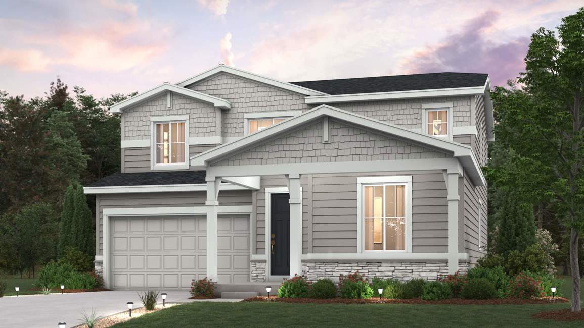 A house with a large front yard.