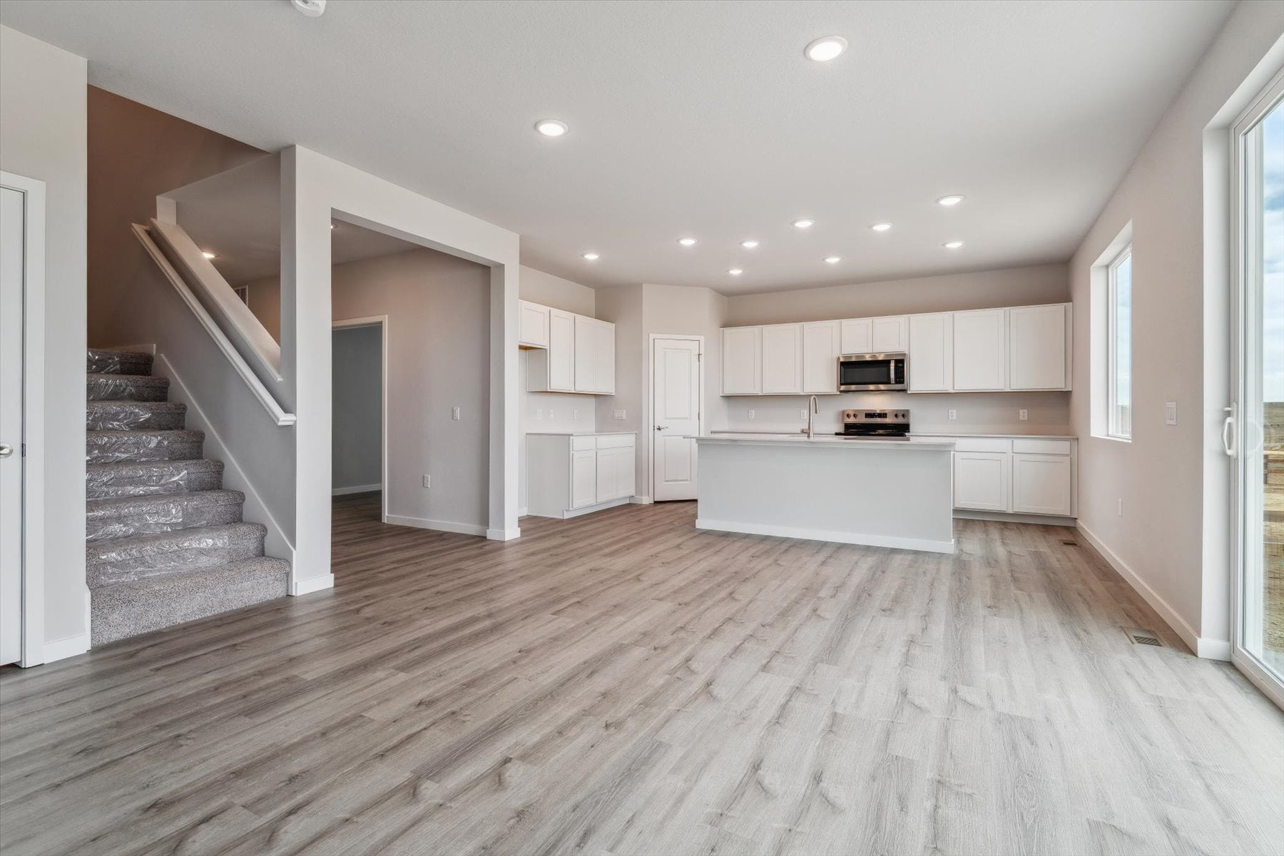 A large empty kitchen.