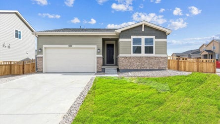 A house with a garage.