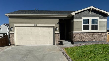 A house with a garage.