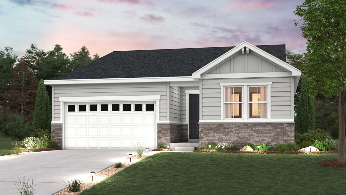A house with a driveway.