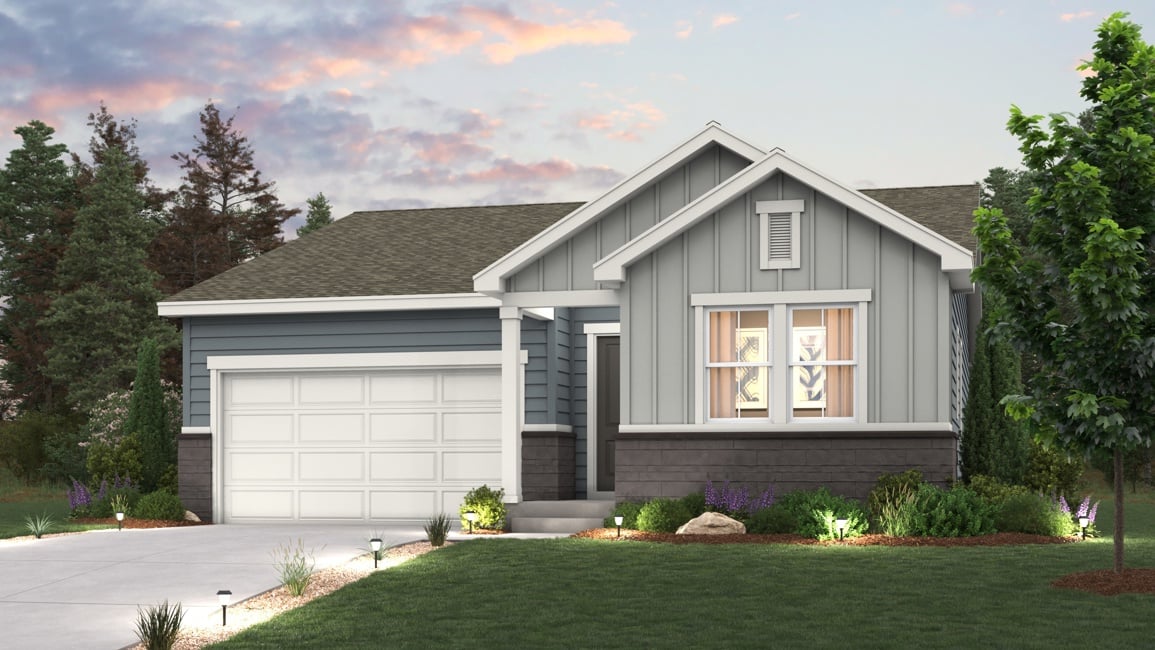 A house with a driveway.