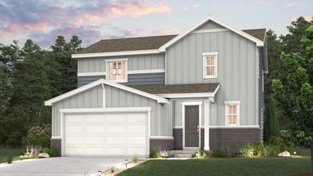 A house with a garage.