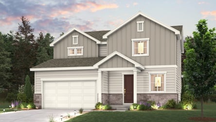 A house with a garage.