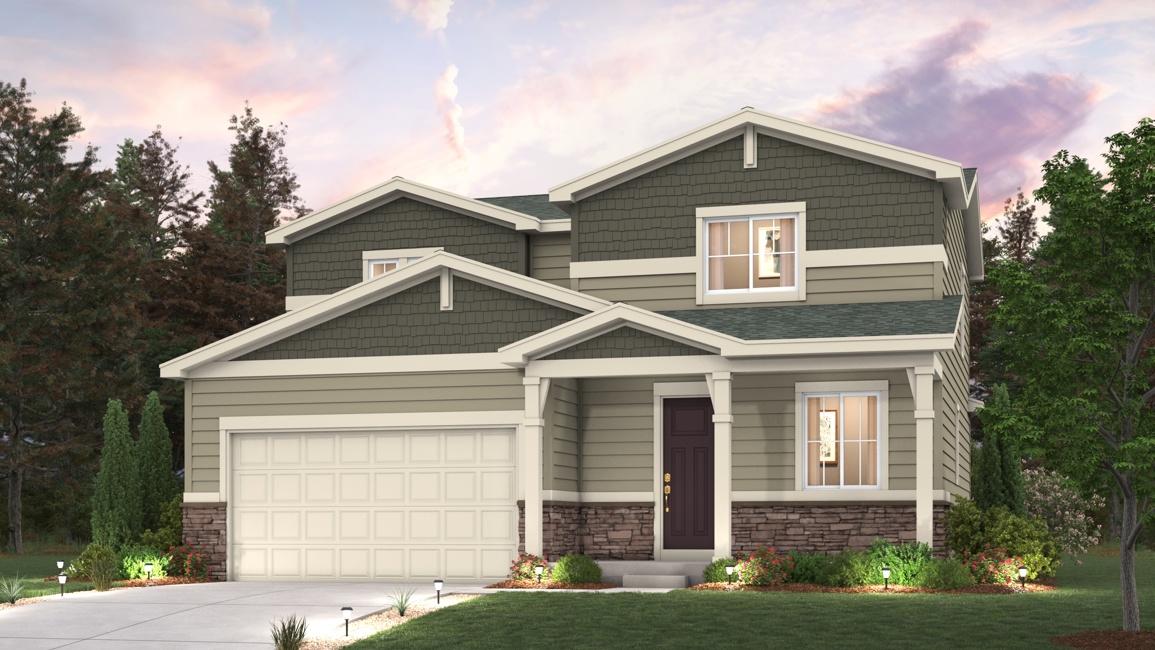 A house with a garage.