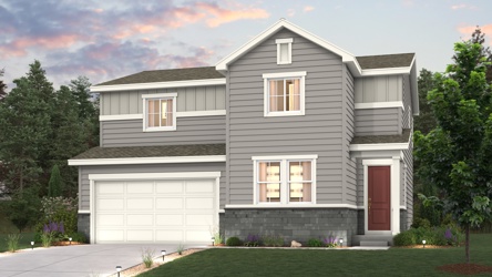 A house with a garage.