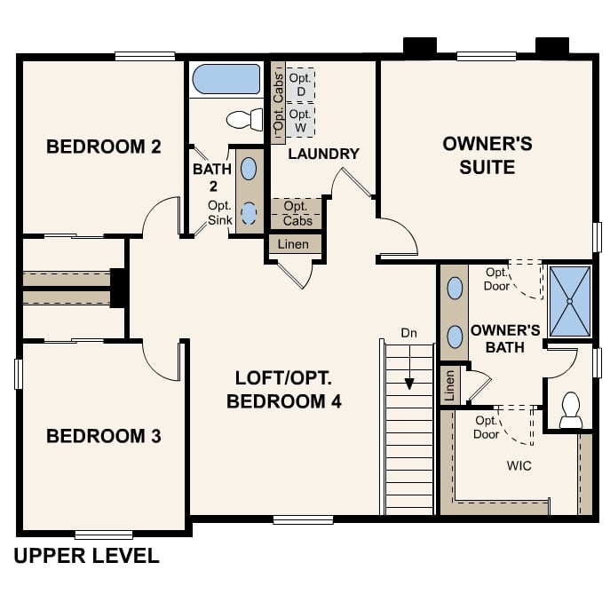 Diagram, engineering drawing. Marion Floorplan, Upper Level 