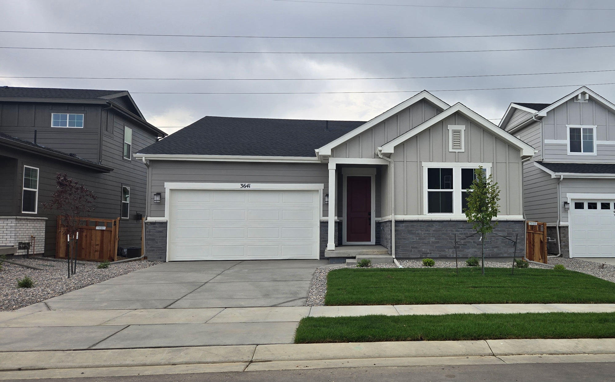 A house with a garage.