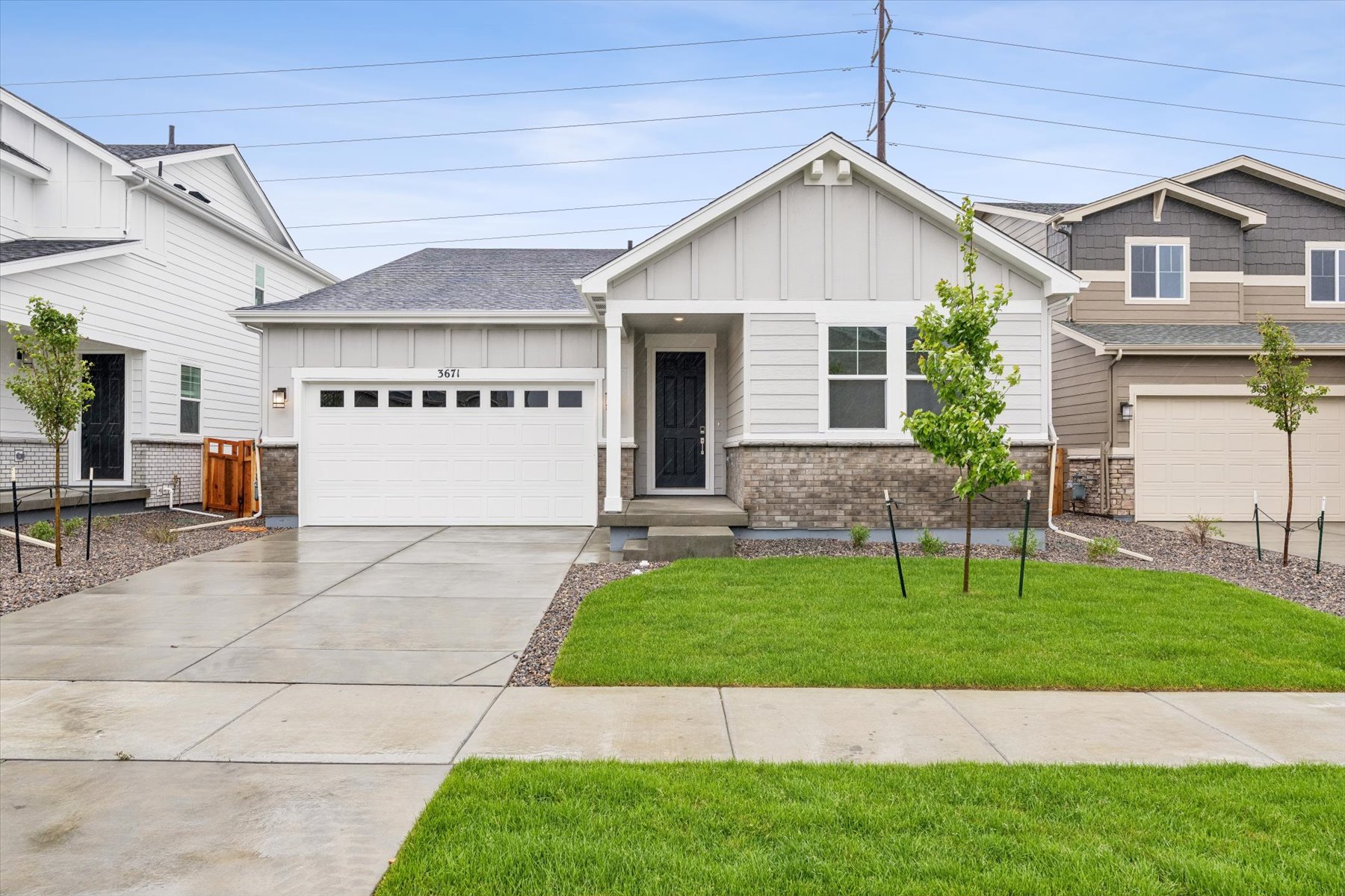 A house with a garage.