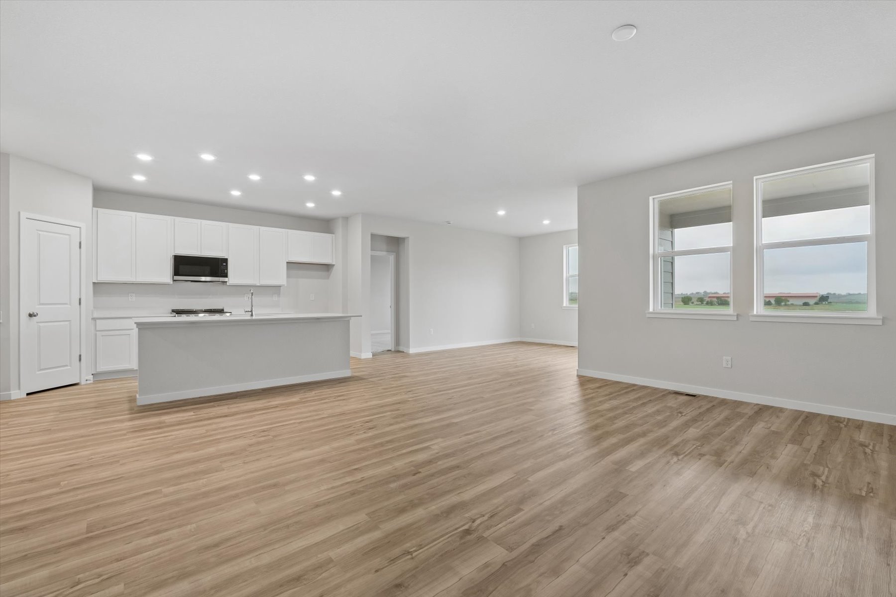 A large empty kitchen.