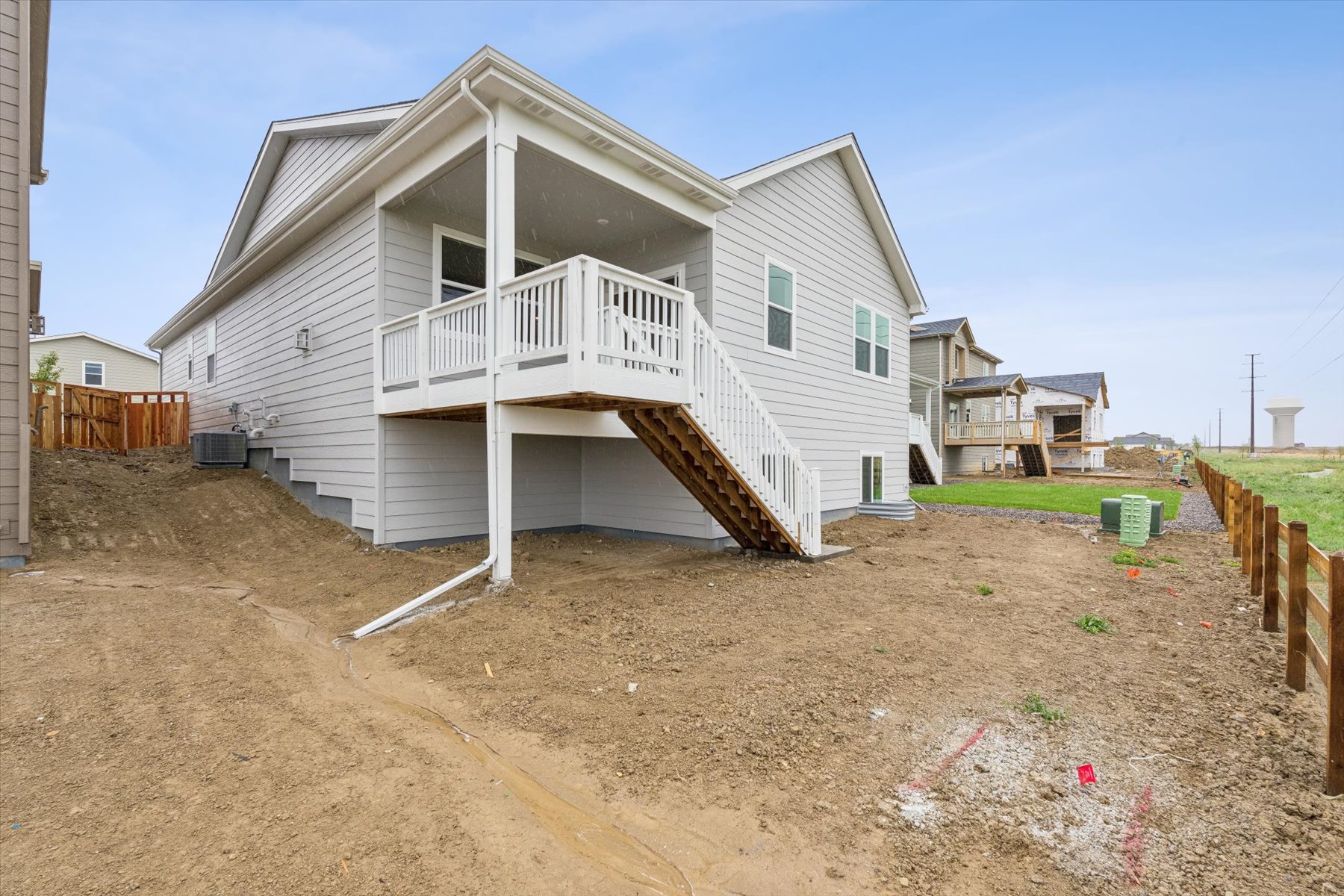 A house with a deck.