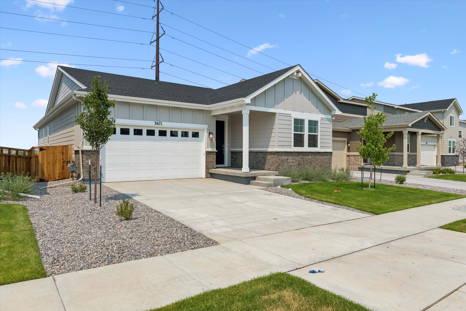 A house with a driveway.