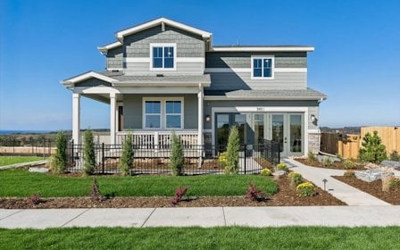 A house with a fence around it.