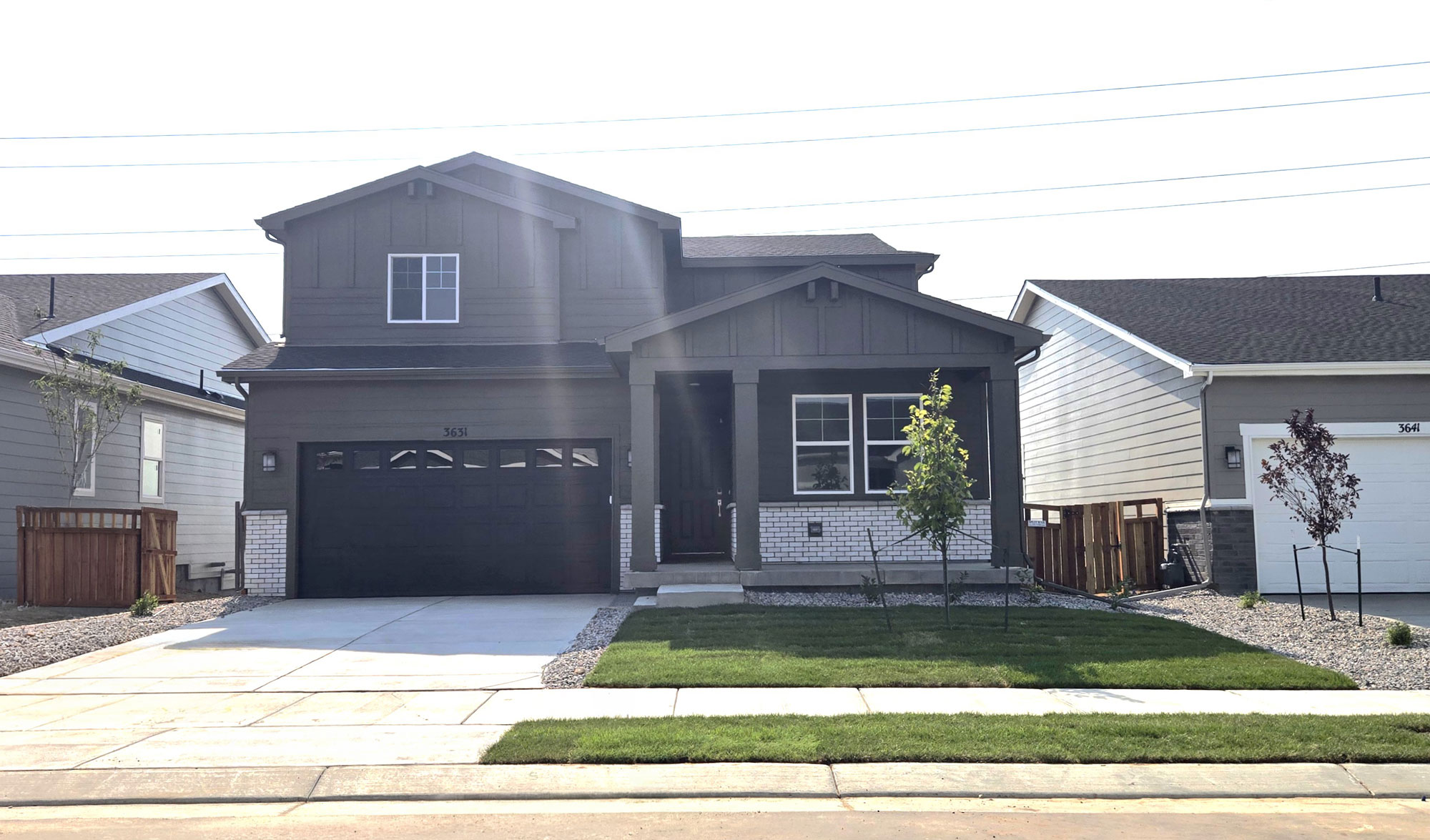 A house with a garage.
