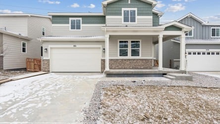 A house with a garage.