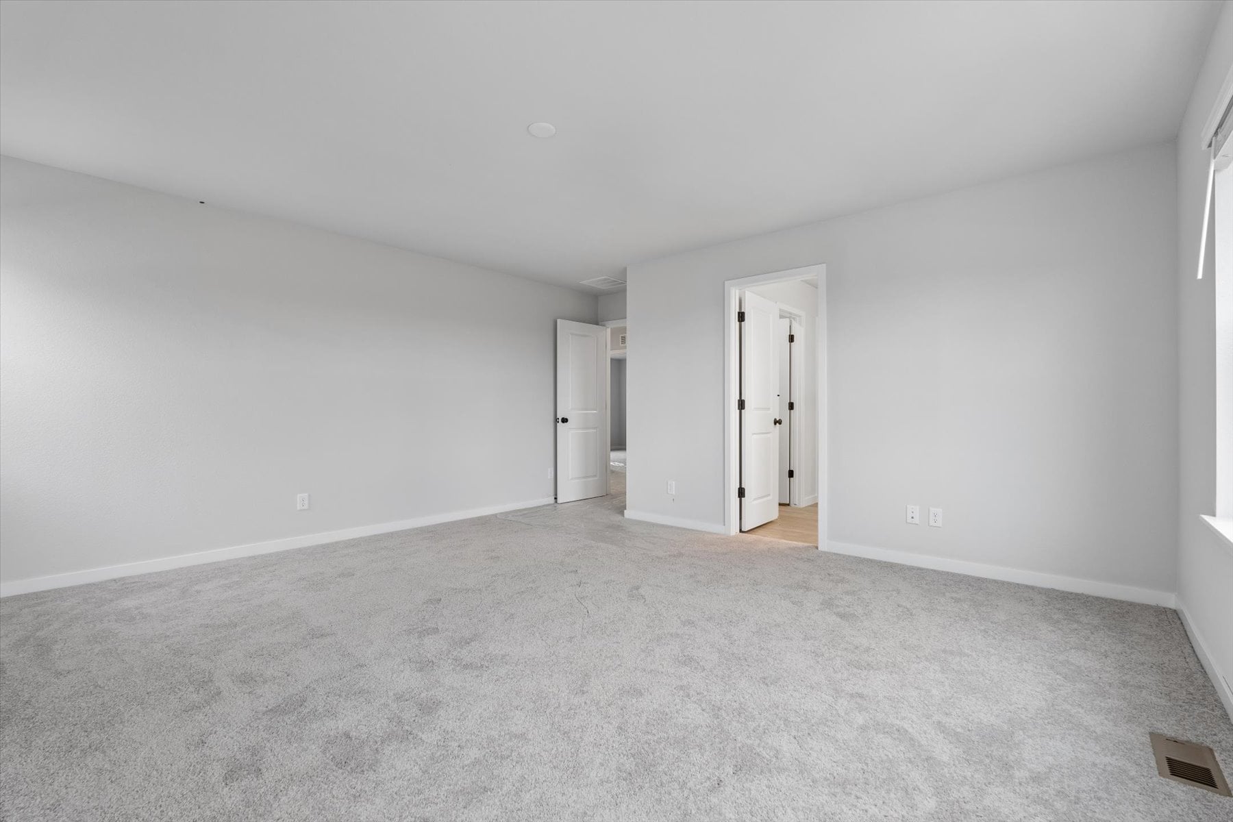 A room with white walls.